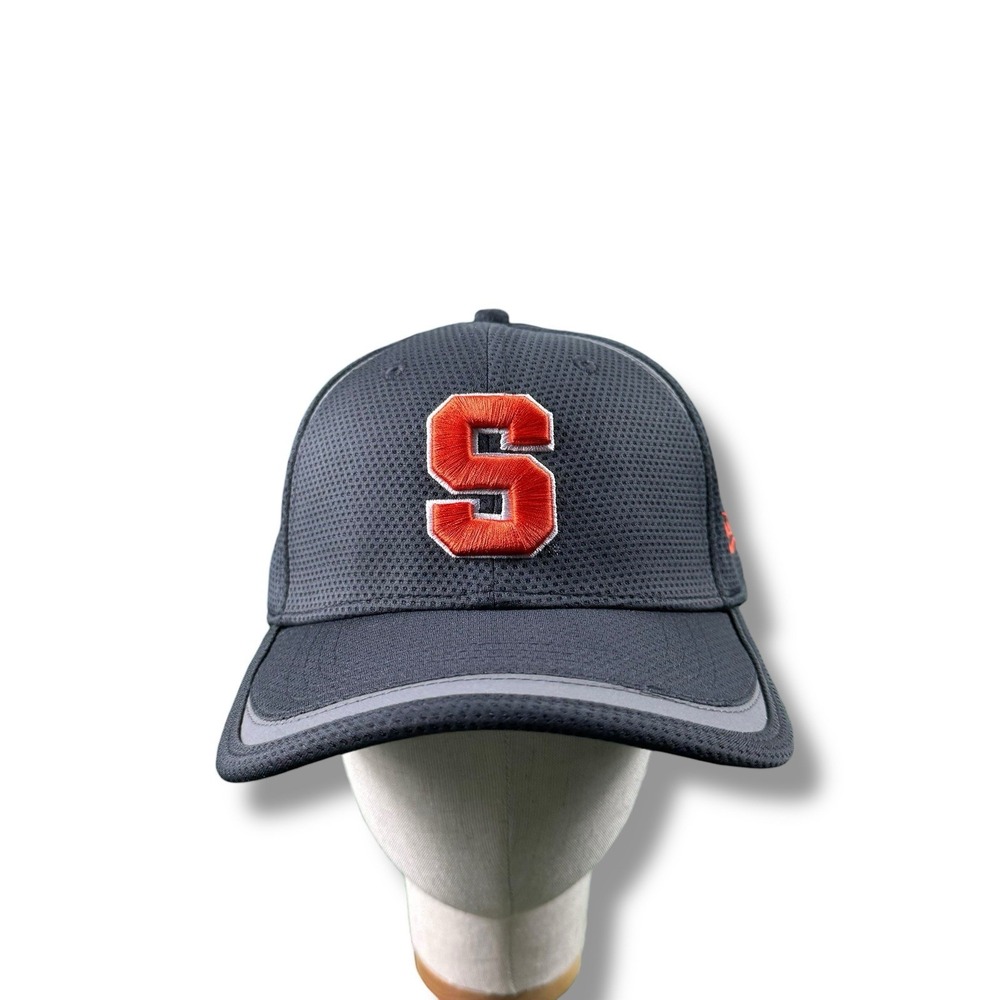 New Era 39THIRTY Syracuse Orange Classic S Logo Gray Flex-Fit Hat M/L EUC